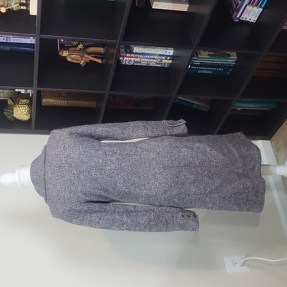 The Barn made in the Netherlands Black Gray Wool Mohair Long Coat - Picture 8 of 15